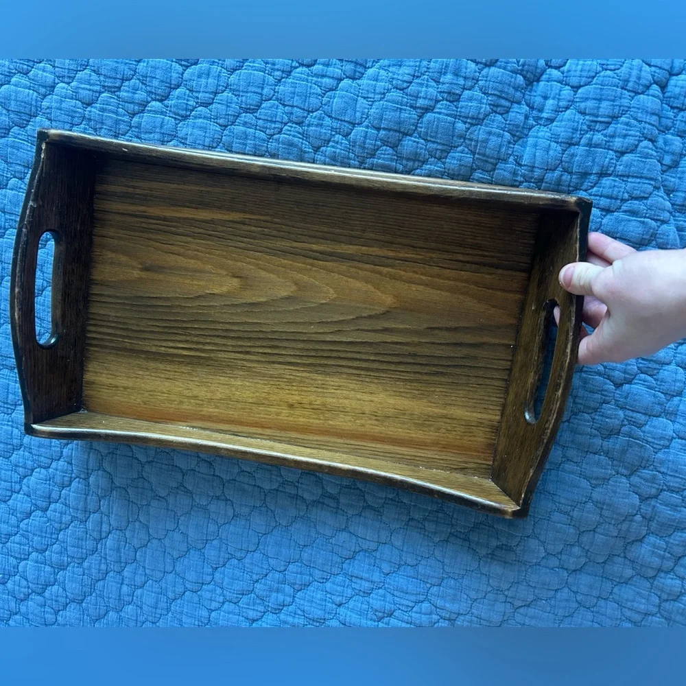 Vintage Wooden Bath/Serving Tray Decor